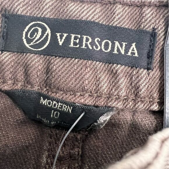 VERSONA Modern Flare Brown Wash Boho Western Jeans - Picture 5 of 13